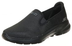 Skechers Women's Gowalk Arch Fit Slip-ins-Athletic Slip-on Casual Walking Shoes with Air-Cooled Foam Sneaker, Black, 9.5 X-Wide