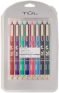 TUL® GL Series Retractable Gel Pens, Medium Point, 0.7 mm, Assorted Floral Barrel, Assorted Inks, Pack Of 8 Pens