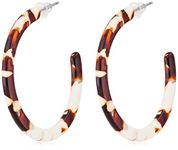 Lola Ade - 40mm Madina Resin Hoop Earrings (Moo)