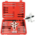 DASBET 46Pcs Harmonic Balancer Puller Set, Steering Wheel Puller, Gear Puller, Crank Shaft Pulley w/Case