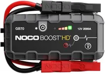 NOCO Boost HD GB70 2000 Amp 12-Volt UltraSafe Lithium Jump Starter Box, Car Battery Booster Pack, Portable Power Bank Charger, and Jumper Cables for up to 8-Liter Gasoline and 6-Liter Diesel Engines