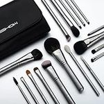 Professional Makeup Brush Set,Eigshow Makeup Brushes Perfect for Foundation Face Powder Blending Blush Bronzer Eyeliner Eye Shadow Brows with Case (Grey)