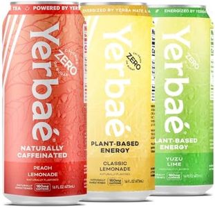 YERBAÉ Citrus Functional Energy Drink Variety Pack - 0 Sugar 0 Calories 0 Carbs, Energized by Yerba Mate. Yerbae is Naturally Caffeinated, Plant-Based Healthy Alternative 16oz cans (12 Pack)