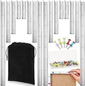 Therwen 118 Pcs Stained Glass Supplies 16 Pcs Layout Block System 12 Inch 8 Inch 6 Inch 3 Inch for Stained Glass Panels with 100 Mix Color Push Pins Tools, Plastic Box and Velvet Bag, 4 Sizes