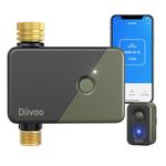 Diivoo Brass WiFi Water Timer, Smart Sprinkler Timer for Garden Hose Remote Control,Compatible with Alexa and Google Home,Multiple Watering Plans,Rain Delay & Manual Watering for Garden,Lawn,Yard
