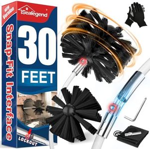 Sealegend 30 Feet Dryer Vent Cleaner Kit, Lint Remover, 2×Upgraded Flexible Quick-Snap Brush with Drill Attachment, Extends Up to 30 Feet for Easy Cleaning, Works with/Without a Power Drill
