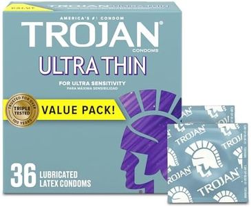 TROJAN Ultra Thin Condoms For Ultra Sensitivity, Lubricated Condoms for Men, America’s Number One Condom, 36 Count Value Pack