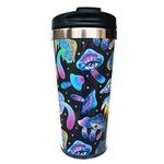 wodealmug Women's Magic Mushrooms Psychedelic Coffee Mug Thermal Insulated Tumbler Cup Mother Days Mom Mama Gift with Lid 14 OZ