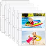 MaxGear 60 Pack Photo Sleeves for 3 Ring Binder 5x7, 240 Photos, Archival Photo Pages Photo Protectors Photo Sheet Protector Refill Pages Protector 8.5 x 11, 2 Pockets Per Page Holds Four 5x7 Pictures