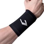 COOLOMG Baseball Wrist Guard with Panel Shield Softball Handband Adult Youth Black S