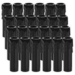 Skelang 24 Pcs 4" Tall Candle Socket Covers, Black Candle Covers Sleeves Fit to Most Chandeliers, Chandeliers Base, Chandelier Covers