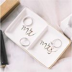 Quany Life Mr Mrs Jewelry Ring Dish