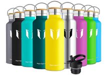 Super Sparrow Water Bottle Stainless Steel - 1000ml - Vacuum Insulated Metal Water Bottle - Standard Mouth Flask - BPA Free - Straw Water Bottle for Work, Gym, Travel, Sports