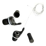 Merishopp Bike Bicycle Shifters 3 x 7 Speed Shifters Set Black Twist Grip Gear | Sporting Goods | Cycling | Bicycle Components & Parts | Shifters