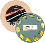 Maxcatch Fly Fishing Line with 2 Welded Loop Weight Forward Floating Fly Line WF2/3/4/5/6/7/8/9F 90-100F (Moss/Gold, WF8F-100ft)