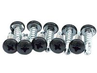 Lockoff Brand Colored Self-Tapping Lacrosse Head Screws - 10 Pack in Black