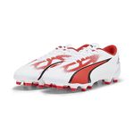 PUMA Men's Ultra Play Fg/Ag Soccer Shoe, White Black Fire Orchid, 9 UK