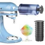 FORTHEAL Shave Ice Attachment for KitchenAid Mixers - Snow Cone Maker, Shaved Ice Machine, Ice Crusher, with 8 Ice Molds Included, Compatible with All KitchenAid Stand Mixer. Mothers Day