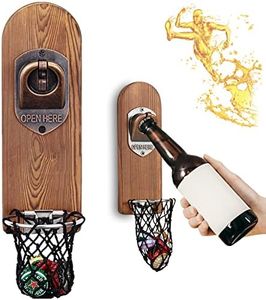 Apribottiglie Magnetico da Legno, da Muro Divertenti, Professionale, Accessori Bar Esterno, Gadget utili per Feste, Idee Regalo Uomo e Amanti della Birra (Stile 3)