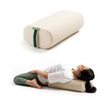 The White Willow HarmonyFlow Yoga Rectangular Bolster Cushion for Restorative Yoga & Meditation – King Size, Extra-Wide Supportive Foam with Soft Washable Cover – White
