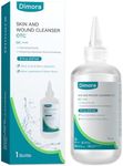Dimora Skin and Wound Cleanser, OTC First Aid Antiseptic Cleanser,Moistening Absorbent Antibacterial Wound Dressings for Cuts, Abrasions, Lacerations, Burns, Skin Cleansing and Rinsing -8oz / 237mL