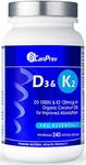 CanPrev D3 & K2 | Organic Coconut Oil | 240 Softgels Helps Build And Maintain Bone Health with Vitamin D3 K2 Vitamin Supplement