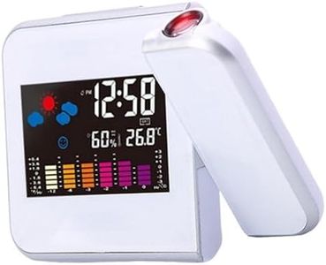 SHOPLUV See Ever Projection Alarm Clock, Digital Clock with 180° Rotatable Projector, 3-Level Brightness Dimmer, Clear LED Display, USB Charger, Progressive Volume, 9mins Snooze