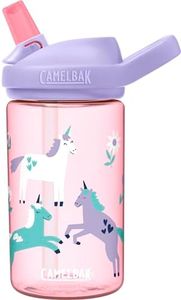 CamelBak Kid's Eddy+ Water Bottle, Unicorn Floral, 0.4 Litre Capacity