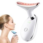 Neck Face Massager, 3-in-1 Facial Massager, Face Sculpting Tool with Vibration, Thermal, Portable Multifunctional Facial Device (White)