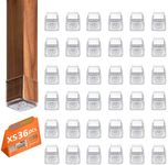 36pcs Square Chair Leg Floor Protec