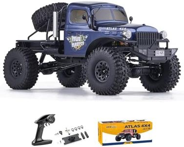 FCXㅤ RocHobby Atlas 1/10 RC Crawler, 2.4Ghz RC Rock Truck Off Road, RC Car Indoor&Outdoor 2 in 1, RC Rock Crawler 4x4 Hobby Grade for Adults Need to Complete with Battery (Blue)