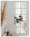 JMITHA Self Adhesive Mirror 15x15cm HD Glass Mirror Tiles Wall Mirror Full Length Mirrors Shower Mirror Stick on Wall Mirrors for Living Room Home Decor