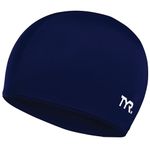 TYR Adult Lycra Fiber Swim Cap, Navy 10 x 3 x 1