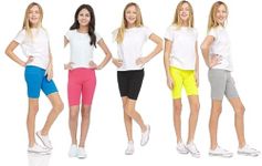 Havenfort girls cotton tights(shots) multicolor combo pack 5p ((3xl) 14-16year)