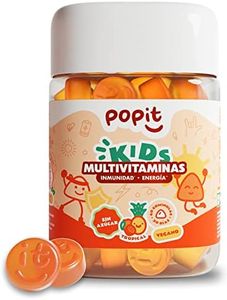 POP IT Multivitaminas Niños (+3 años) y Adolescentes - 1 Mes, 60 Gominolas Sin Azucar, Sabor Tropical, Vegano - Vitaminas Niños con Vitamina C Niños, A, B, D, E - Gominolas Vitaminas Defensas Niños