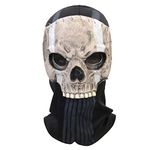 Ghost Skull Mask Full Face Unisex for War Game Outdoor Sport Halloween Cosplay (one Size, Mask-D)