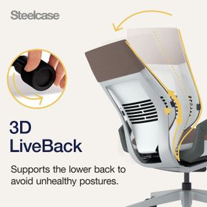 Steelcase Gesture Ergonomic Office Chair – 360° Armrests, 3D Lumbar, Mocca