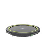 EXIT Toys Silhouette Ground Sports Trampoline - 10ft - Inground Round Trampoline for Outdoor - for 14 Years and Older - Includes Feet Safety System - Easy Access - Great Jumping Power - Black