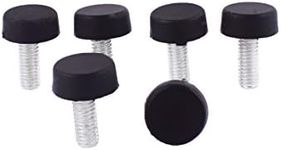 uxcell Plastic Base Furniture Glide Leveling Foot 6mm Threaded 6pcs Black