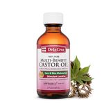 De La Cruz Pure Castor Oil, Expeller-Pressed, Non-GMO, USP Grade, Bottled in USA 2 FL. OZ.