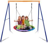 Lunafun 45” Saucer Swing for Kids, 
