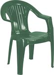 simpa Solana GREEN Stackable Low Back Plastic Garden Chair for Indoor or Outdoor Use - Choose from Black, Green, White & Taupe Colours.