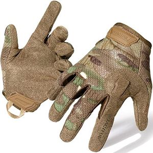 WTACTFUL Gloves for Men Full Finger Protection Airsoft Paintball Cycling Hunting Hiking Driving Climbing Work Gloves Camo X-Large