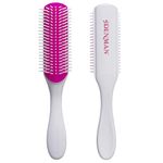 Denman Curly Hair Brush D3 (Cherry Blossom) 7 Row Styling Brush for Detangling, Separating, Shaping and Defining Curls - For Women and Men