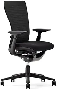 Haworth Zody Standard Posture Digital Knit Office Chair – Ergonomic Desk Chair with Pneumatic Seat Height Adjustments and Forward Tilt Option - with Lumbar Support (Onyx)