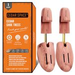 Cedar Space Wooden Shoe Stretcher Tree, 6.5-14 Sizes Cedar Wood Shoe Trees,2/4PC Shoe Stretcher for Men, Sneakers,Boots, Original Wooden Color, Small (Fits Shoe Sizes 6.5 - 8.5)