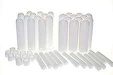 Wild Essentials Essential Oil Inhaler Sticks with Blank Nasal Wicks for Aromatherapy On the Go - Compact, Lightweight, Easy to Use - Tight Seal Close - Made in USA, Medical Grade Plastic (12)