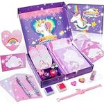 Geebiiny Unicorn Gifts for Girls, Stationery Set for Girls Birthday Presents Age 4-12 Year Old Girl Gifts Toys for 5-12 Year Old Girls Toys Age 5-12 Unicorn Stationary Sets Birthday Gifts for Girls