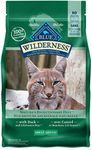 Blue Buffalo Wilderness High Protein Grain Free, Natural Adult Dry Cat Food, Duck 2.2kg bag, Medium Bag