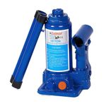 Hydraulic Bottle Jack 10 Ton Industrial-Grade Steel Jack for Heavy Vehicles, Truck, SUV Portable Hydraulic Lift Tool with Easy Pump Handle & Wide Base